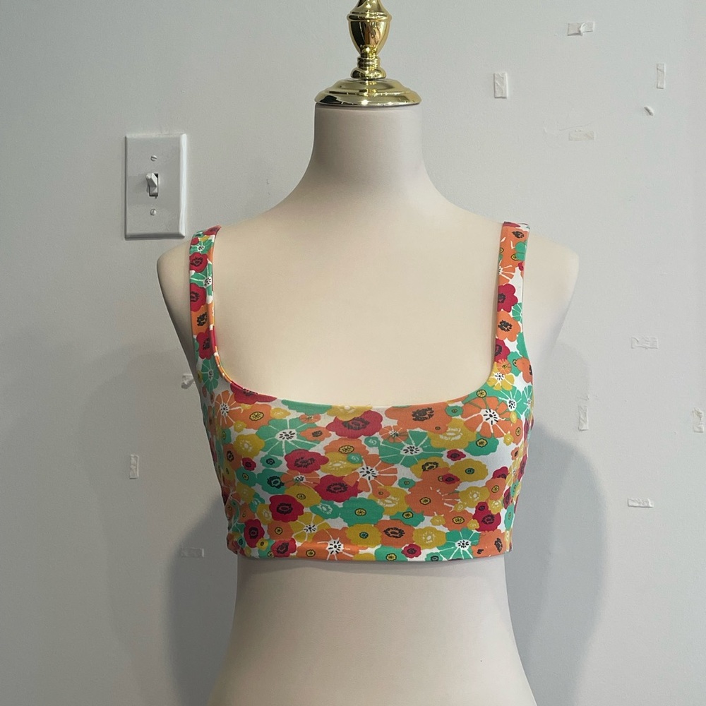 Zara Colorful Floral Crop Top